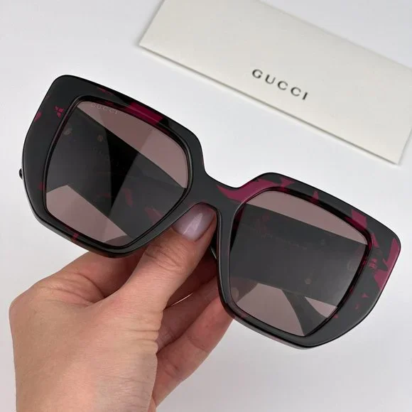 Gucci GG0956S 008 Sunglasses Havana Violet Brown Cat Eye Unisex GG 0956S Amazon.com: Gucci Women main image 4